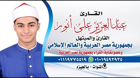القارئ عبدالعزيز علي أنور سورة النمل