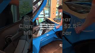 CEO of Delage showing us how to shut the engine cover on the D12