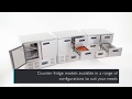 Vidéo: Table inox réfrigérée compacte 240 litres, 1 porte, 2 tiroirs GN 1/1 , 230 W, 220 V - MONO