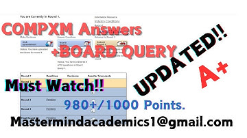WINNING COMPXM ROUND 1 to 4 Answers - Ranked Top 99% (980+/1000 Points)           [2025 ]
