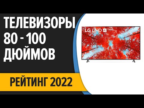 ТОП—5. 😎Лучшие телевизоры от 80 до 100 дюймов. Итоговый рейтинг 2022 года!