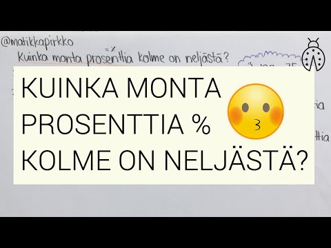 Video: Kuinka Ilmaista Luku Prosentteina