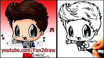 One Direction Cartoon - Louis Tomlinson - How to Draw 1D People | Fun2draw Online Cartooning Classes