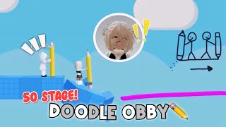 MENGGAMBAR DI OBBY..??! 😲✏️ Unik Banget! Menyelesaikan 50 Stage Doodle Obby‼️| Roblox Indonesia 🇮🇩 |