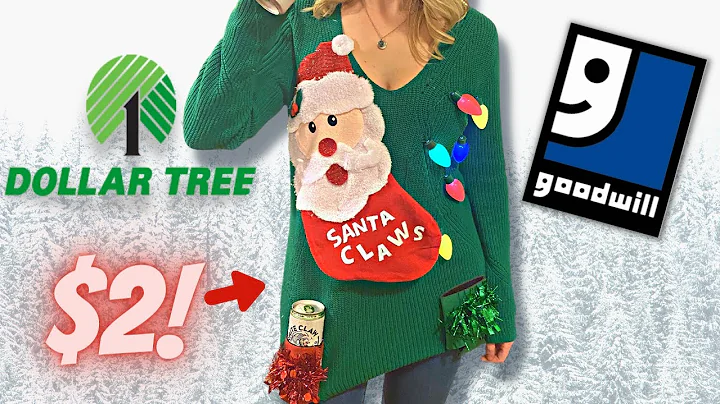LIGHT UP Ugly Christmas Sweater Dollar Tree DIY