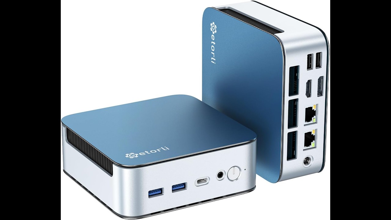 Getorli Mini PC, AMD Ryzen 5 6600H (Up to 4.5GHz), 16G LPDDR5 RAM