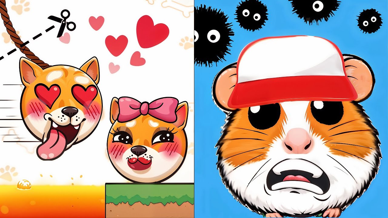 Rope Dog Cut to Save VS Hide Ball - All Levels SpeedRun ep 1