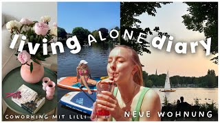LIVING ALONE DIARY 02 - Co-working mit Lilli, am See, Sommer in Hamburg, neue Pflanzi // VLOG