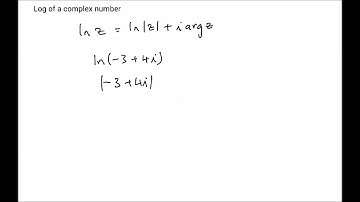 Complex Numbers Lecture 5 - Log of a complex number