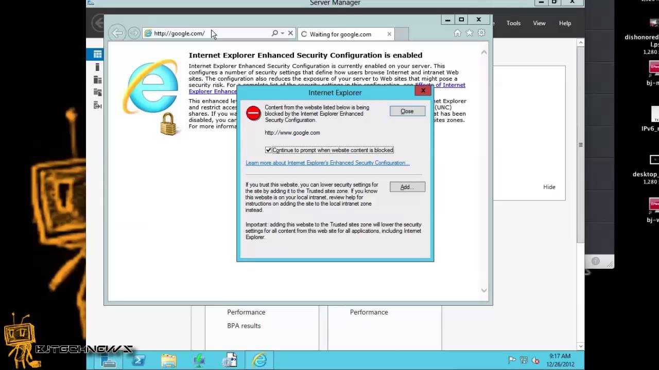 Quick Tip: Microsoft Server 2012 