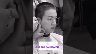 bts Jin oppa cuts his hair to go into military service 🥺 screenshot 1