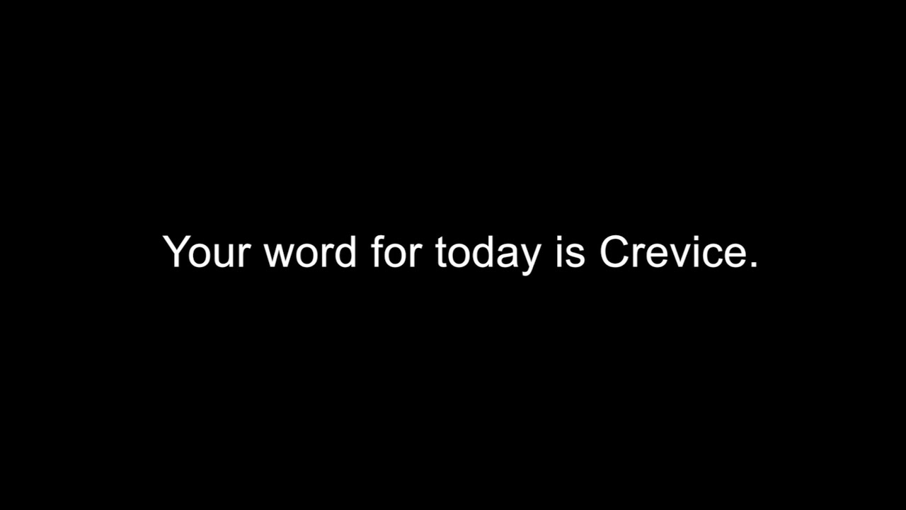 Crevice - One Minute English Lesson