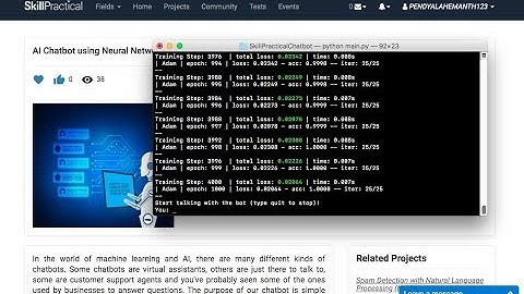 AI Chatbot using Neural Networks and Deep Learning code - Part01 - SkillPractical AI DIY Projects