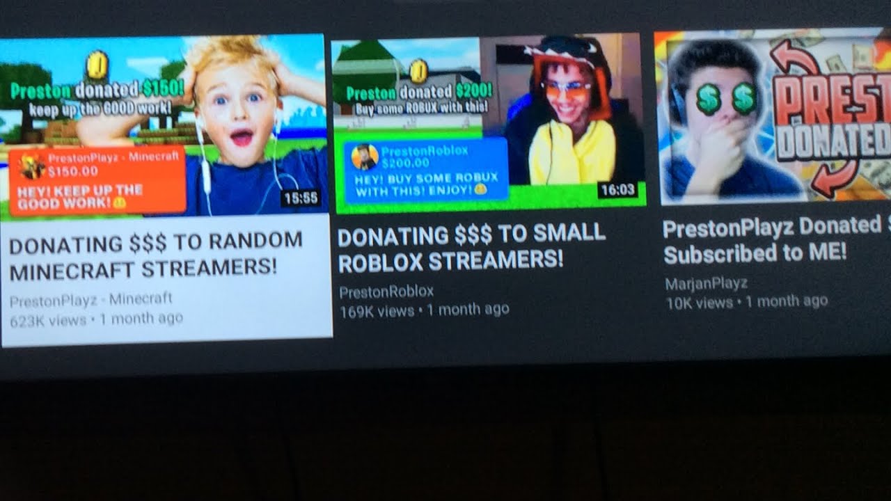 Watching Prestonplayz Donate To Streamers On Twitch Youtube - donating to small roblox streamers prestonplayz roblox