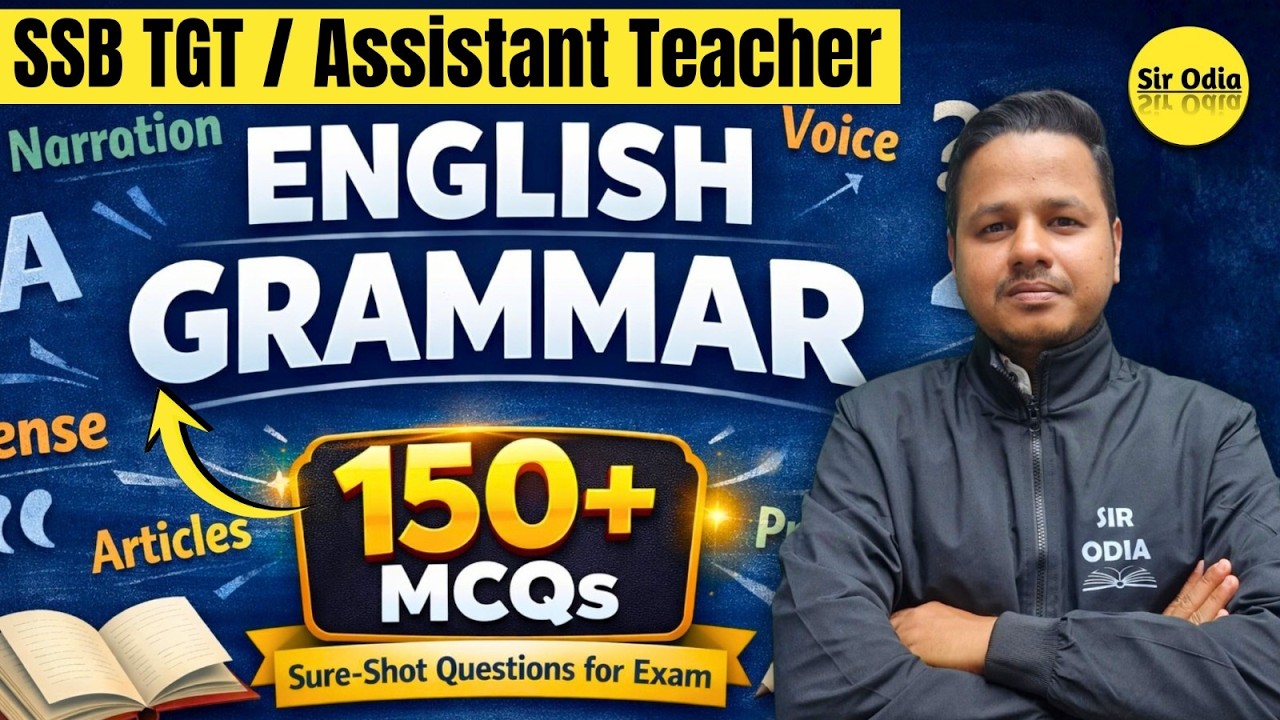 150+ English Grammar MCQs | SSB TGT & Assistant Teacher Arts | BY-SHUBHAM SIR #ssbtgtarts #jtarts