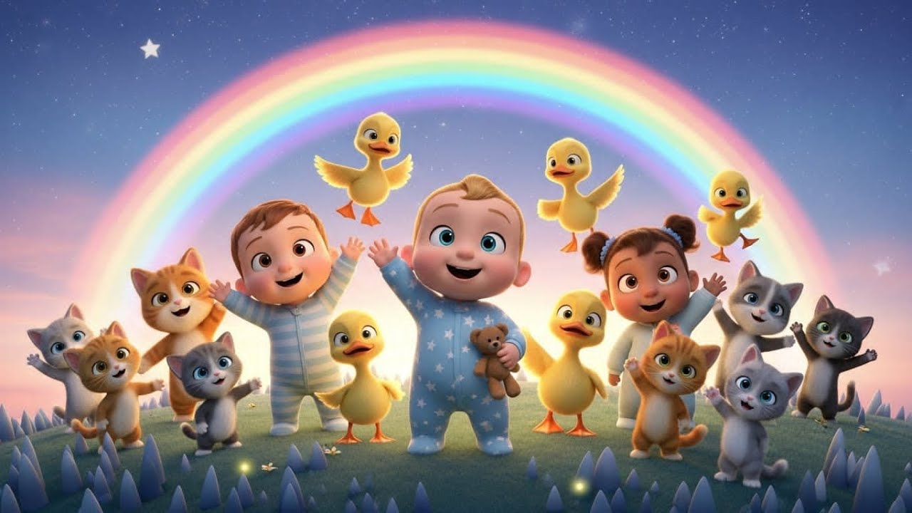 “Kids Poem & Bedtime Story 🌙 | 3D Pixar-Style Leo & Guri’s Magical Night Adventure”