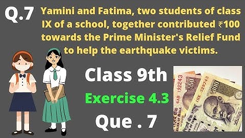 Q.7 - Ex 4.3 - Linear Equations in Two Variables - Class 9th - Maths - Chapter 4 - NCERT - CBSE 🌹🌹