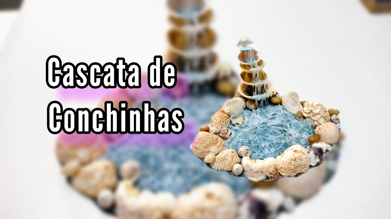 CACHOEIRA DE CONCHINHAS com Cola Quente - HOT GLUE WATERFALL | SEASHELL | Dallyan Daise