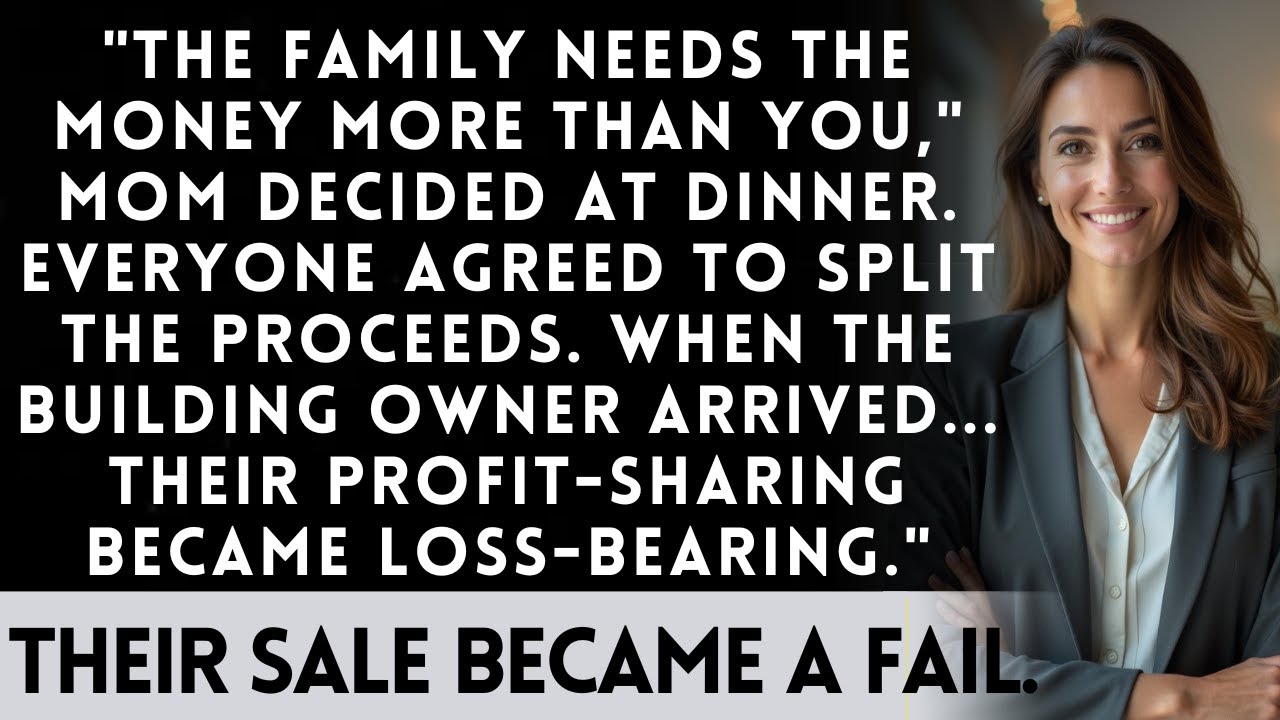 За семейным ужином они планировали продать мою квартиру, пока не вошел управляющий зданием...