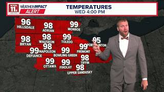 Heat index near 100 Wednesday before storms return | WTOL 11 Weather