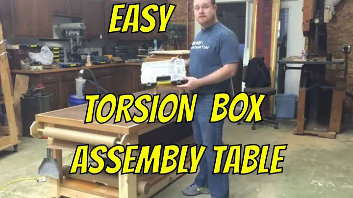 Assembly Table made using hollow core doors for a torsion box  ep2