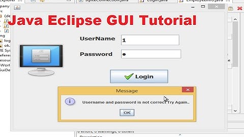 Java Eclipse GUI Tutorial 5 # Login Program for java with sqlite database PART-1