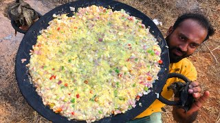Biggest Egg Omelette | Big omelette with 50 eggs | Village Style Egg omelette