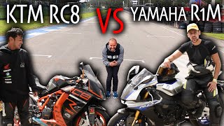 KTM RC8 VS R1M La Mejor Batalla de este Año!!