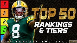 Top 50 PPR Running Back Rankings & Tiers - 2025 Fantasy Football