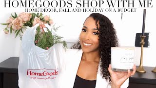 HOMEGOODS SHOP WITH ME | FALL &amp; HOLIDAY DECOR | DECORATE ON A BUDGET | HOME DECOR HAUL