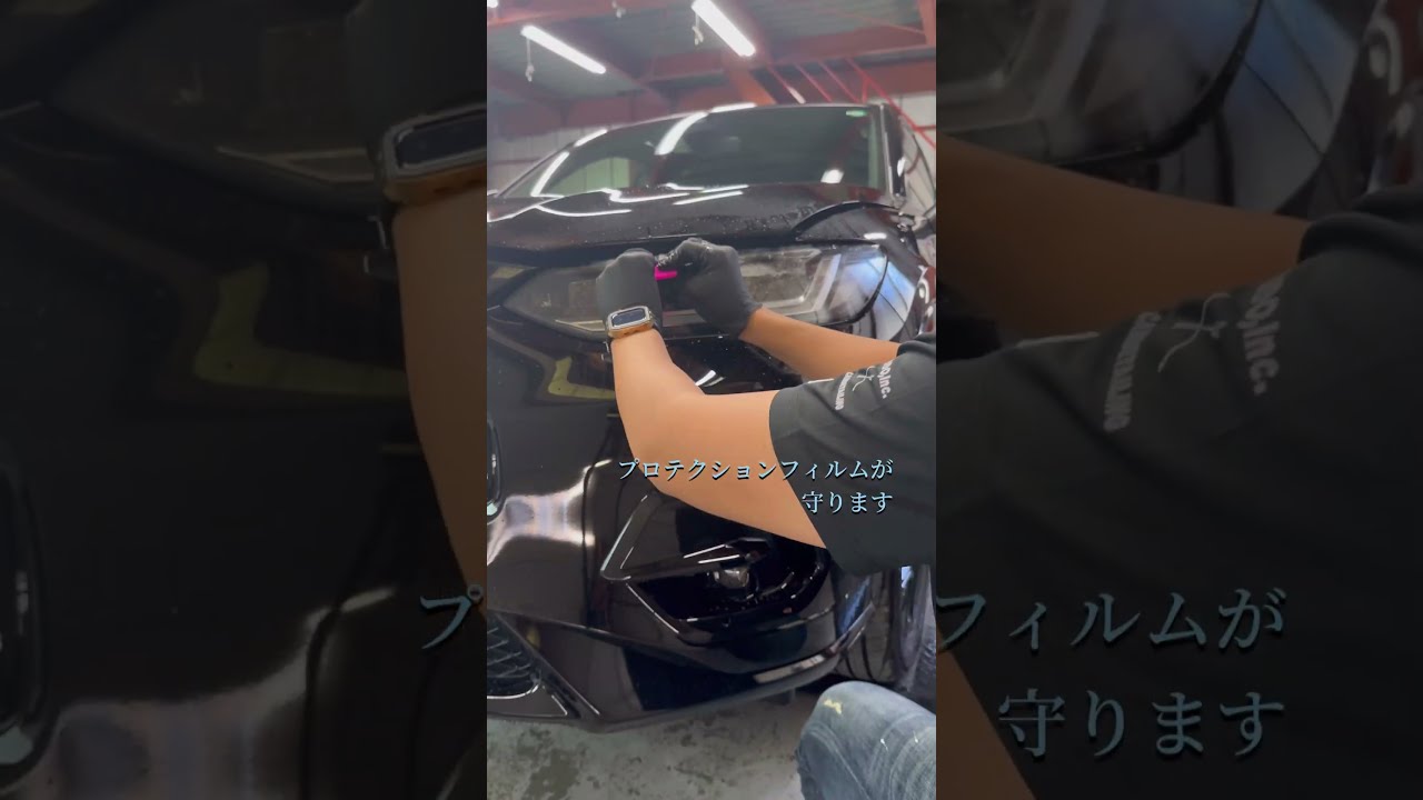ZR-Vのヘッドライトにクリアプロテクションフィルム施工