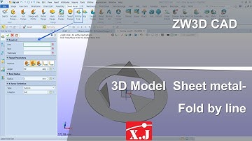 ZW3D คู่มือ สอนการใช้งาน CAD - Flange - Fold by line