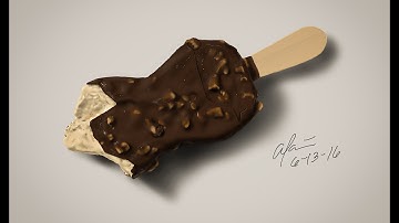 Realistic Ice Cream Speed Drawing using iPad Pro 9.7 + Apple Pencil + Procreate