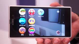 【au13年冬新製品発表会】Xperia Z1のタイムシフト連射とARエフェクト！