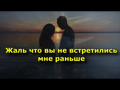 Жаль что вы не встретились мне раньше