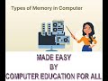 Computer Edu  | Chip Memory | Magnetic Memory | RAM | ROM | CACHE | Volatile and Non-Volatile Memory