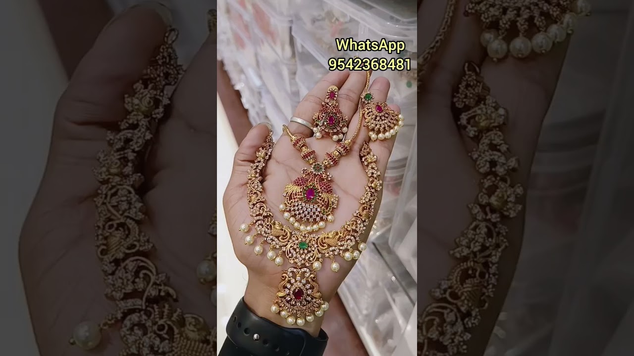 Latest one gram gold jewellery with price for orders contact me no WhatsApp 9542368481