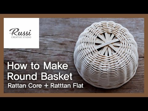 라탄 평심 원형바구니 만들기 [라탄공예] 취미 수업 온라인클래스60:Rattan Craft : Make Rattan Round Basket, 라탄바구니,평심바구니,flat.core