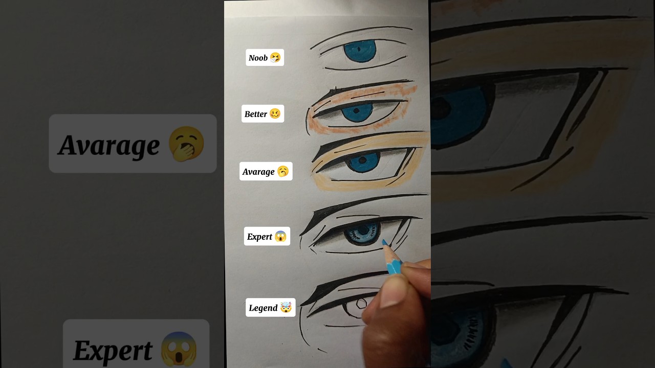 Colouring Blue anime eyes 💙 🎨|| 