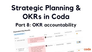 Part 8: OKR accountability - Strategic Planning & OKRs for Enterprises in Coda