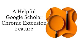 Try This New Google Scholar Feature
