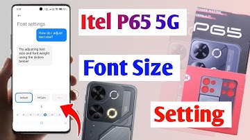 itel p65 5g font size increase kaise kare | how to set font size in itel p65 5g