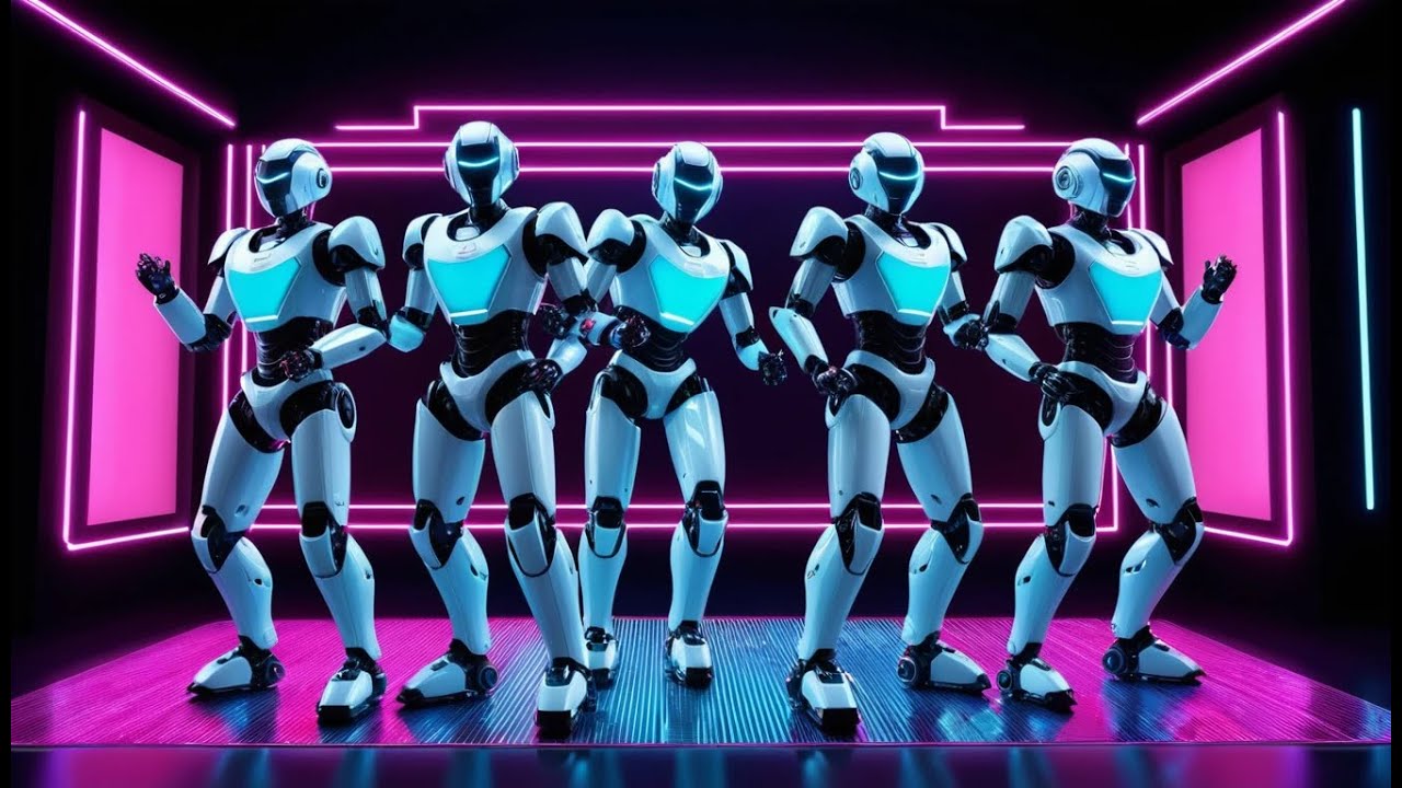 Five Little Robots on the Run | Fun Robot Song for Kids | Sing and Dance with Robots