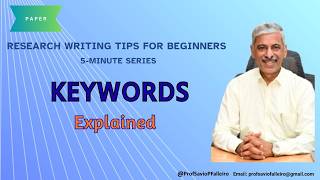 Keywords Explained | Research Writing Tips for Beginners (5-Minute Series)