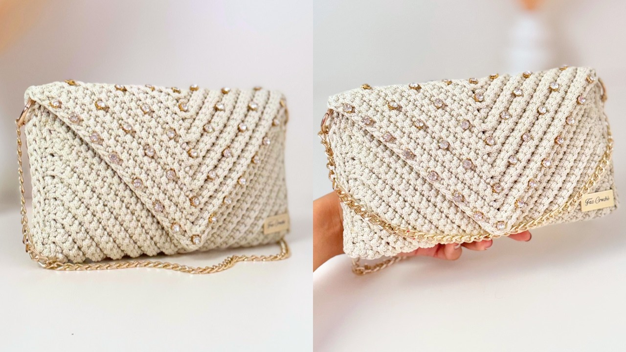 Легкая роскошная вязаная крючком сумка