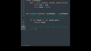 Leetcode 24. Swap Nodes in Pairs in Python | Python Leetcode | Python Coding Tutorial | Python ASMR