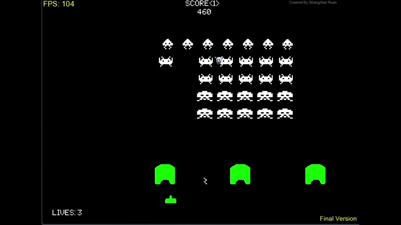 Space Invaders project video preview