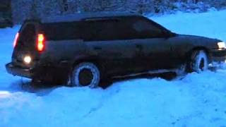toyota sprinter carib AE95 in snow toyota sprinter carib AE95 in snow