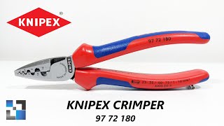 🇩🇪 ALICATE CRIMPADOR KNIPEX ATÉ 16 mm² - 97 72 180!