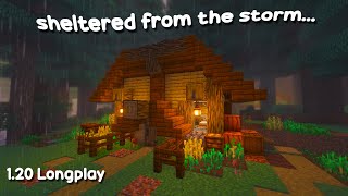 Minecraft Relaxing Rainy Longplay • Farming Cabin (No Commentary)